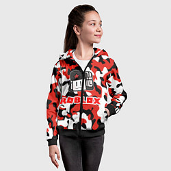 Толстовка на молнии детская ROBLOX, цвет: 3D-черный — фото 2