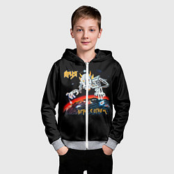 Толстовка на молнии детская Ария, цвет: 3D-меланж — фото 2