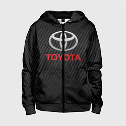 Толстовка на молнии детская TOYOTA, цвет: 3D-черный