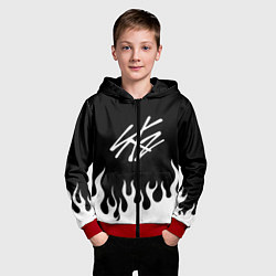 Толстовка на молнии детская Stray Kids, цвет: 3D-красный — фото 2