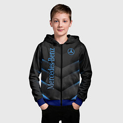 Толстовка на молнии детская Mercedes-Benz, цвет: 3D-синий — фото 2