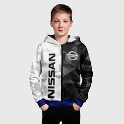 Толстовка на молнии детская NISSAN, цвет: 3D-синий — фото 2