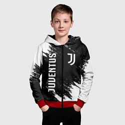 Толстовка на молнии детская JUVENTUS, цвет: 3D-красный — фото 2