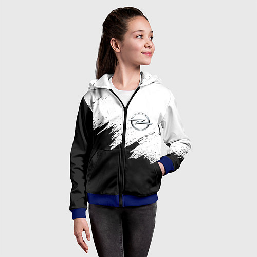 Детская толстовка на молнии Opel / 3D-Синий – фото 4