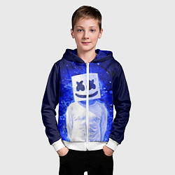 Толстовка на молнии детская Marshmello, цвет: 3D-белый — фото 2