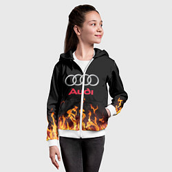 Толстовка на молнии детская AUDI, цвет: 3D-белый — фото 2