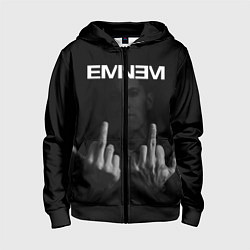 Толстовка на молнии детская EMINEM, цвет: 3D-черный