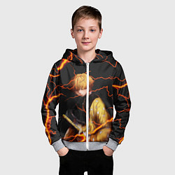 Толстовка на молнии детская KIMETSU NO YAIBA, цвет: 3D-меланж — фото 2