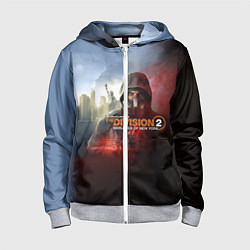 Толстовка на молнии детская The Division 2, цвет: 3D-меланж