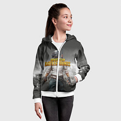 Толстовка на молнии детская PUBG, цвет: 3D-белый — фото 2