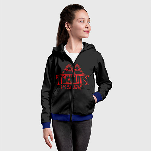 Детская толстовка на молнии Twin Peaks / 3D-Синий – фото 4
