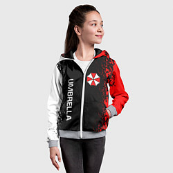 Толстовка на молнии детская RESIDENT EVIL UMBRELLA, цвет: 3D-меланж — фото 2
