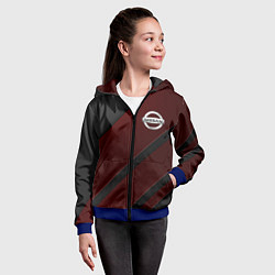 Толстовка на молнии детская Nissan, цвет: 3D-синий — фото 2