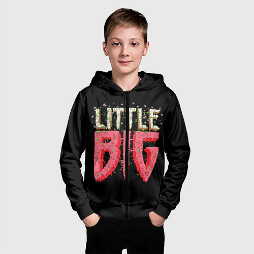 Детская толстовка на молнии Little Big / 3D-Черный – фото 3