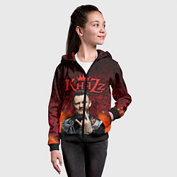 Толстовка на молнии детская Князь, цвет: 3D-черный — фото 2