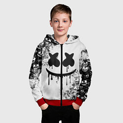 Толстовка на молнии детская Marshmello, цвет: 3D-красный — фото 2