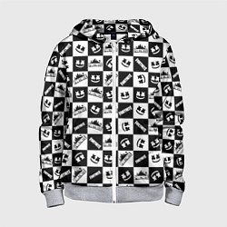Толстовка на молнии детская Fortnite&Marshmello, цвет: 3D-меланж