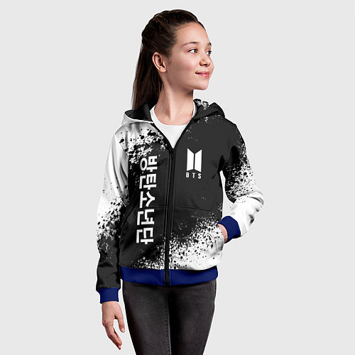 Детская толстовка на молнии BTS / 3D-Синий – фото 4