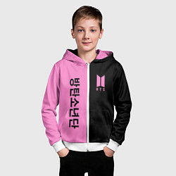 Толстовка на молнии детская BTS, цвет: 3D-белый — фото 2