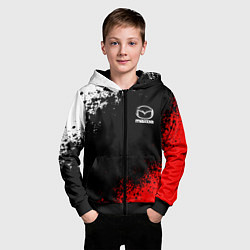 Толстовка на молнии детская MAZDA, цвет: 3D-черный — фото 2