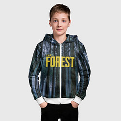 Толстовка на молнии детская THE FOREST, цвет: 3D-белый — фото 2