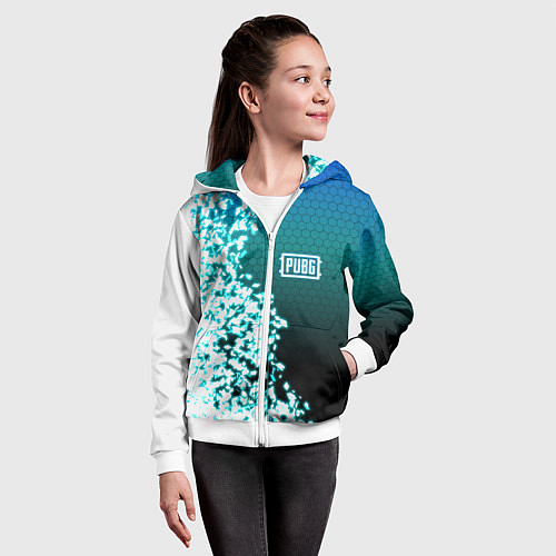 Детская толстовка на молнии PUBG / 3D-Белый – фото 4