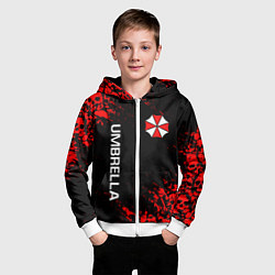 Толстовка на молнии детская UMBRELLA CORP, цвет: 3D-белый — фото 2