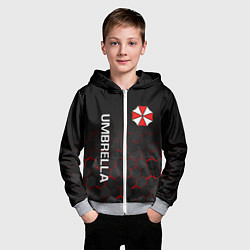 Толстовка на молнии детская UMBRELLA CORP, цвет: 3D-меланж — фото 2
