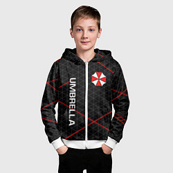 Толстовка на молнии детская UMBRELLA CORP, цвет: 3D-белый — фото 2