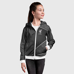 Толстовка на молнии детская Liverpool FC, цвет: 3D-белый — фото 2