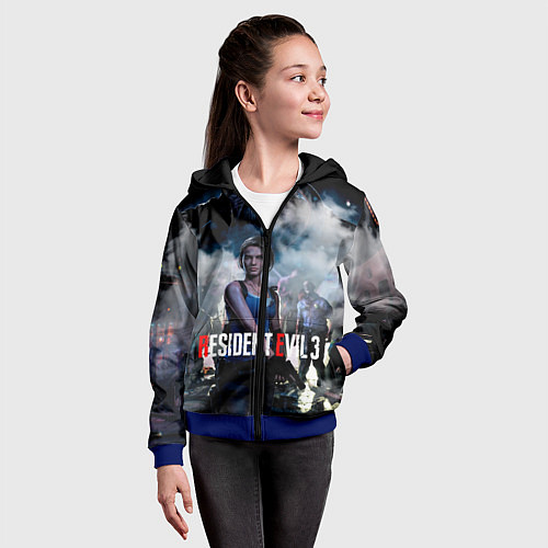 Детская толстовка на молнии RESIDENT EVIL 3 / 3D-Синий – фото 4