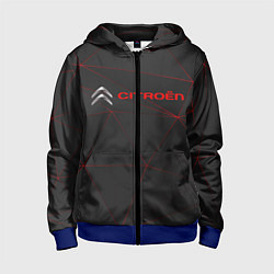 Толстовка на молнии детская CITROЁN, цвет: 3D-синий