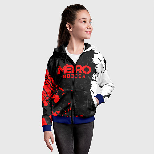 Детская толстовка на молнии METRO EXODUS / 3D-Синий – фото 4