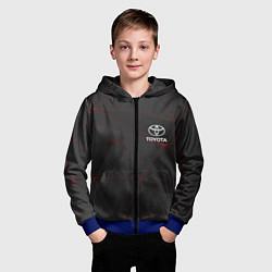 Толстовка на молнии детская TOYOTA, цвет: 3D-синий — фото 2