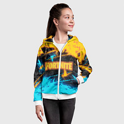 Толстовка на молнии детская FORTNITE, цвет: 3D-белый — фото 2