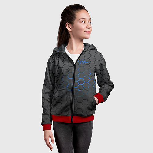 Детская толстовка на молнии Crysis / 3D-Красный – фото 4