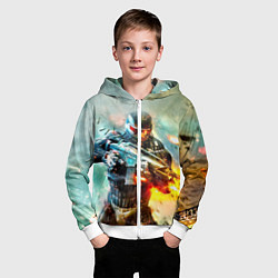 Толстовка на молнии детская CRYSIS, цвет: 3D-белый — фото 2