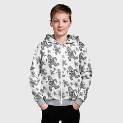 Толстовка на молнии детская FREE HUGS, цвет: 3D-меланж — фото 2