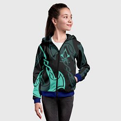 Толстовка на молнии детская ASSASSINS CREED VALHALLA, цвет: 3D-синий — фото 2