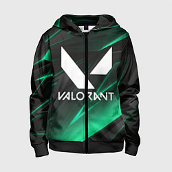 Толстовка на молнии детская VALORANT, цвет: 3D-черный