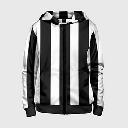 Толстовка на молнии детская Полоска, цвет: 3D-черный
