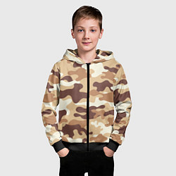 Толстовка на молнии детская МИЛИТАРИ, цвет: 3D-черный — фото 2