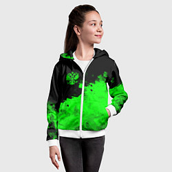 Толстовка на молнии детская Россия, цвет: 3D-белый — фото 2