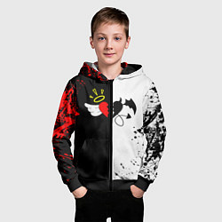 Толстовка на молнии детская Payton Moormeier спина, цвет: 3D-черный — фото 2