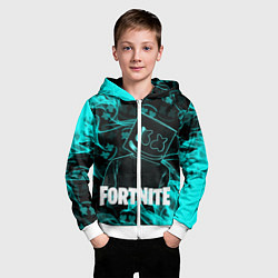 Толстовка на молнии детская Fortnite Marshmello, цвет: 3D-белый — фото 2