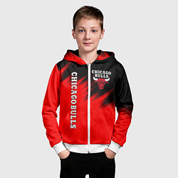 Толстовка на молнии детская CHICAGO BULLS, цвет: 3D-белый — фото 2