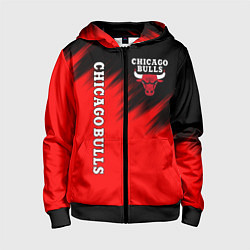 Толстовка на молнии детская CHICAGO BULLS, цвет: 3D-черный