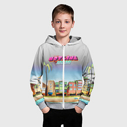 Толстовка на молнии детская HOTLINE MIAMI, цвет: 3D-меланж — фото 2