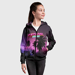 Толстовка на молнии детская HOTLINE MIAMI, цвет: 3D-черный — фото 2