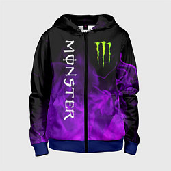 Толстовка на молнии детская MONSTER ENERGY, цвет: 3D-синий